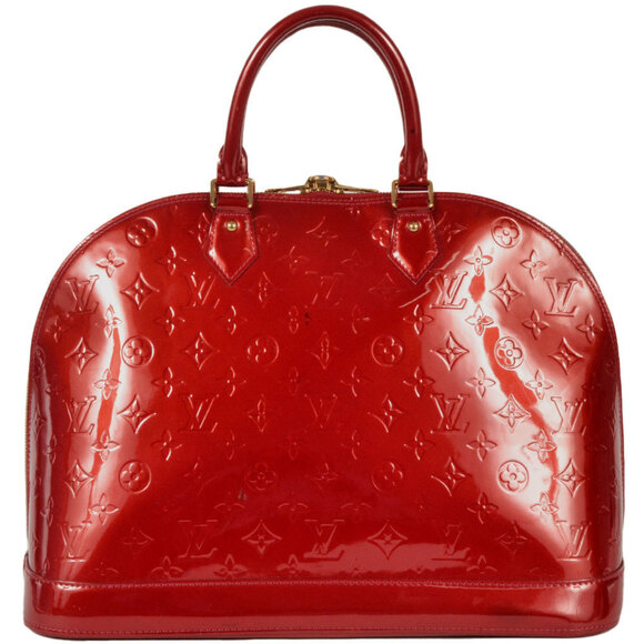 LOUIS VUITTON Red Monogram Alma Bag - Picture 3 of 9